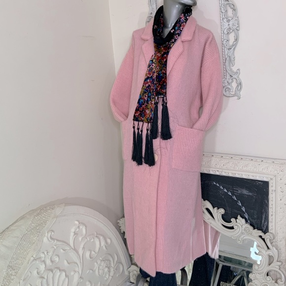 Pink Full Length Sweater Cardigan - Picture 7 of 13